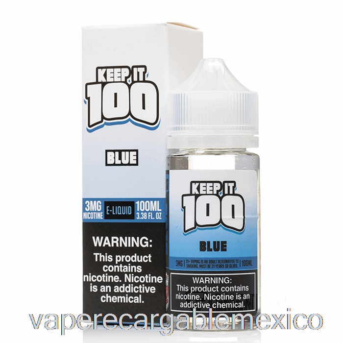 Vape Recargable Azul - Keep It 100 E-líquido - 100ml 3mg